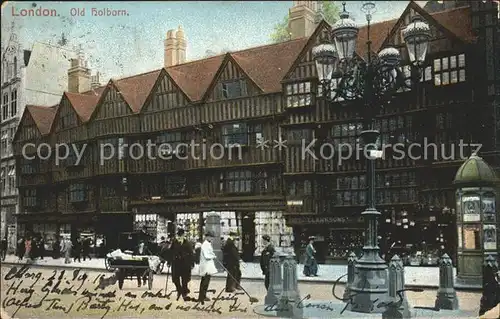 London Old Houses Holborn Kat. City of London