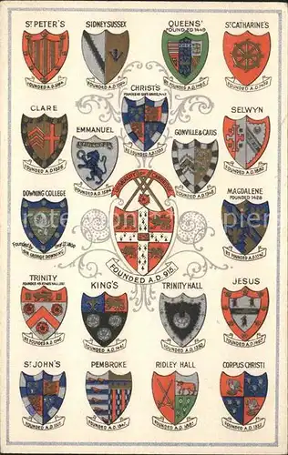 Cambridge Cambridgeshire Arms of University Colleges Wappen / Cambridge /Cambridgeshire CC