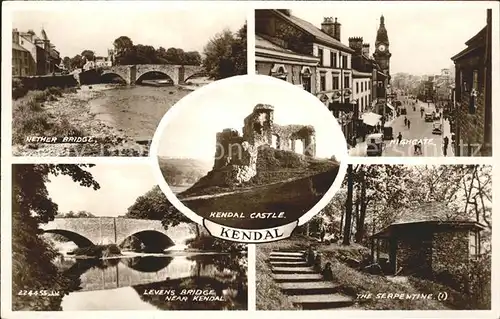 Kendal Castle Bridge Highgate Serpentine Valentine s Post Card Kat. South Lakeland