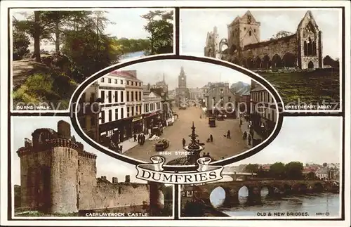 Dumfries Galloway Burns Walk Sweetheart Abbey Caerlaverock Castle Bridge High Street Monument / Dumfries & Galloway /Dumfries & Galloway