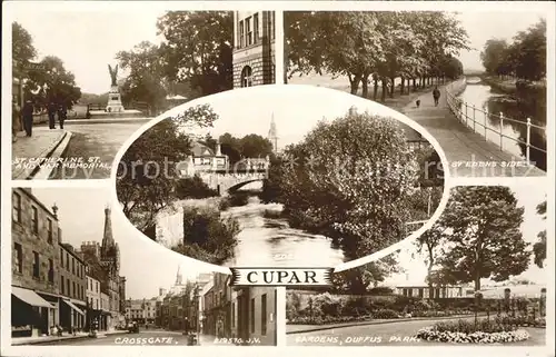 Cupar Fife St Catherine Street War Memorial Crossgate Park Eden Valentine s Post Card Kat. Fife