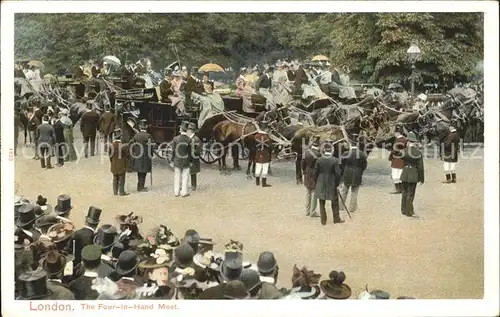 London The Four in Hand Meet in Hyde Park Pferdekutschen Kat. City of London