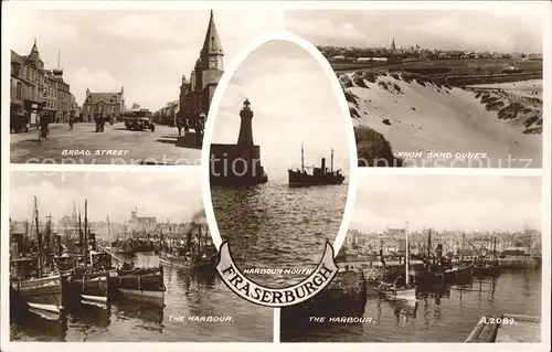 Fraserburgh Aberdeenshire Broad Street Sand Dunes Harbour Lighthouse Boat Kat. Aberdeenshire