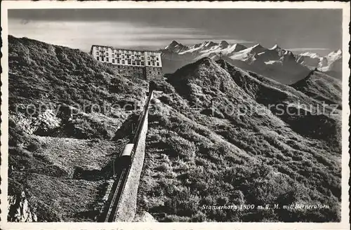 Stanserhorn mit Bergbahn und Berneralpen Kat. Stanserhorn