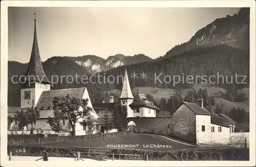 Rougemont Pays d Enhaut Le Chateau et Eglise Kat. Rougemont