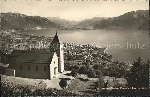 Mont Pelerin Vevey et Lac Leman Chapelle Kat. Mont Pelerin