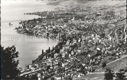 Montreux VD et Clarens Vue generale / Montreux /Bz. Vevey