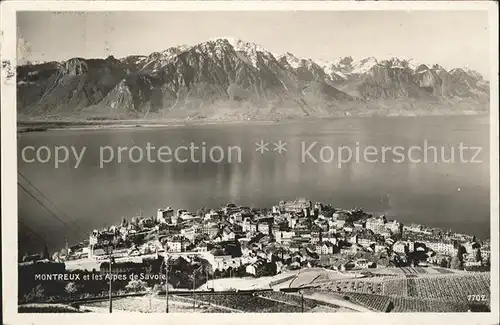 Montreux VD et les Alpes de Savoie / Montreux /Bz. Vevey