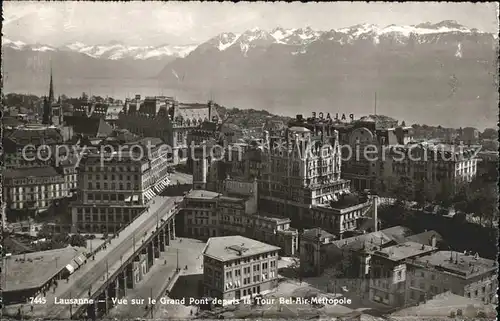 Lausanne VD Vue sur le Grand Pont depuis la Tour Bel Air Metropole / Lausanne /Bz. Lausanne City