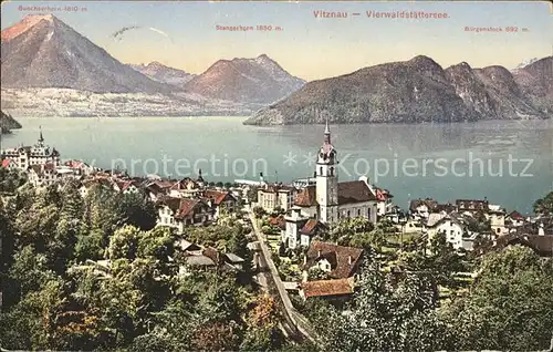 Vitznau mit Vierwaldstaettersee Kat. Vitznau