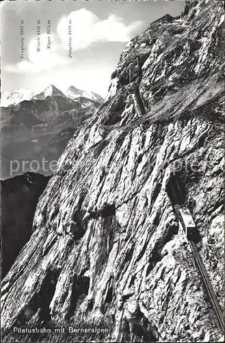 Pilatus Bergbahn mit Berneralpen Kat. Pilatus