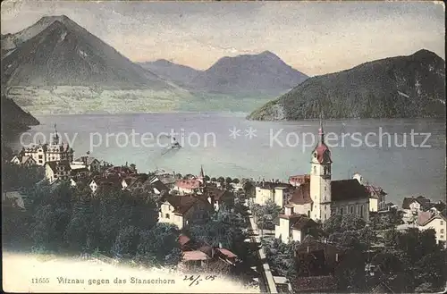 Vitznau mit Stanserhorn und Vierwaldst?ttersee Kat. Vitznau