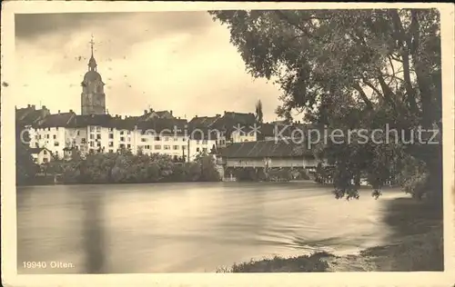 Olten Alte Bruecke Aarepartie Kat. Olten