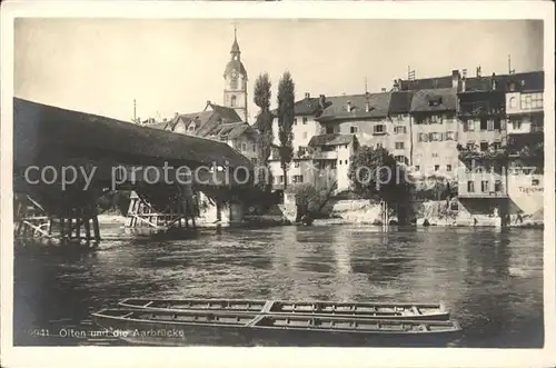 Olten Aarepartie Alte Bruecke Kat. Olten