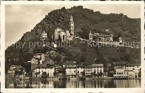 Morcote TI Ortsansicht Kirche / Morcote /Bz. Lugano