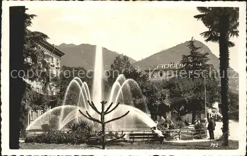 Lugano TI Giardini pubblici Fontaine Kat. Lugano