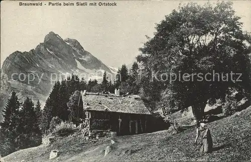 Braunwald GL mit Ortstock Kat. Braunwald