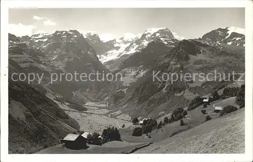 Braunwald GL mit Selbsanft Bifertengletscher Piz Urlaun und Toedi Kat. Braunwald