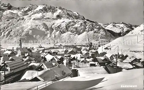 Andermatt Winterpanorama Kat. Andermatt