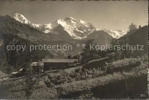 Isenfluh mit Moench und Jungfrau Kat. Isenfluh