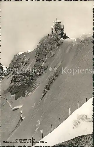 Jungfraujoch Meteorol Station an der Sphinx Kat. Jungfrau