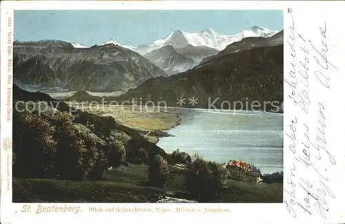 Beatenberg Thunersee Eiger Moench Jungfrau Kat. Beatenberg