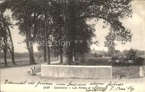 Colombier NE Les Allees et le Chateau / Colombier NE /Bz. Boudry