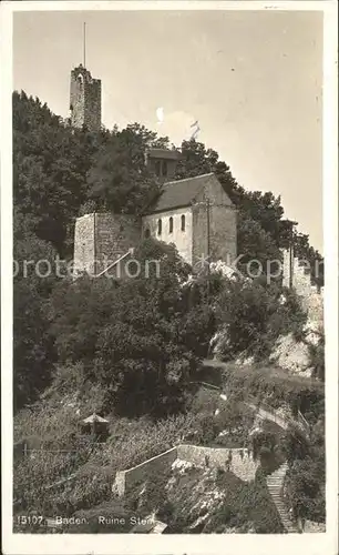 Baden AG Schlossruine Stein Kat. Baden