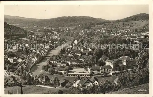 Baden AG Panorama an der Limmat Kat. Baden