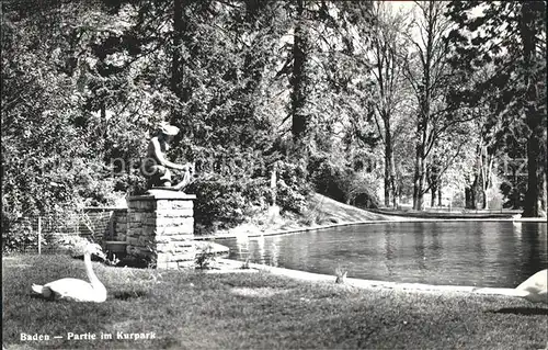 Baden AG Partie im Kurpark Kat. Baden