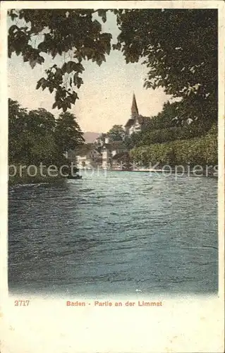 Baden AG Partie an der Limmat Kat. Baden