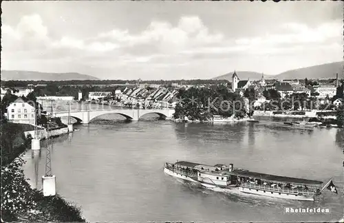 Rheinfelden AG Panorama Rheinbruecke Fahrgastschiff Kat. Rheinfelden