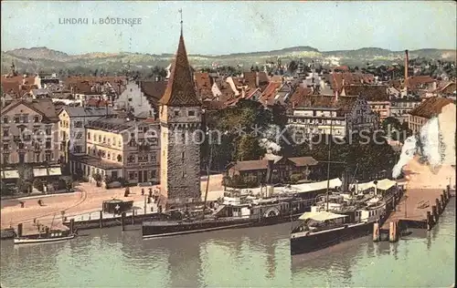 Lindau Bodensee Dampfer Boot Hafen Kat. Lindau (Bodensee)