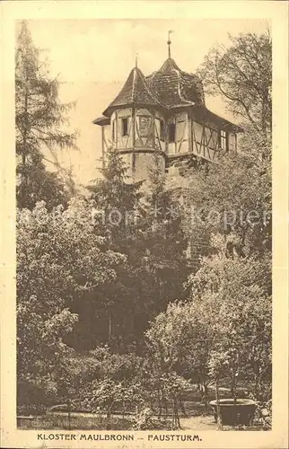 Maulbronn Kloster Faustturm Kat. Maulbronn