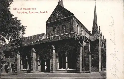 Maulbronn Kloster Paradies Aussere Ansicht Kat. Maulbronn