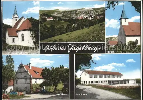 Jagstberg Kirche Schulhaus Pfarrhaus Kapelle Kat. Mulfingen