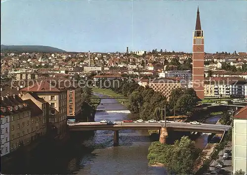 Pforzheim Stadtkirche Lindenplatz Zusammenfluss Enz Nagold Kat. Pforzheim