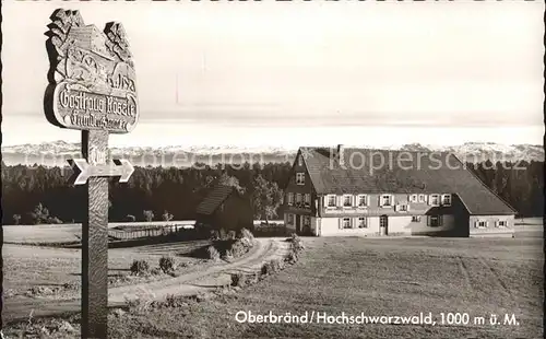 Oberbraend Gasthaus Pension Roessle Wegweiser Kat. Eisenbach (Hochschwarzwald)