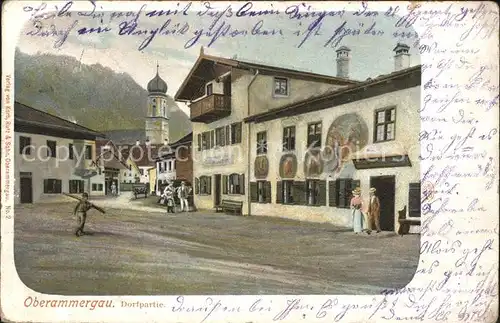 Oberammergau Dorfpartie Kat. Oberammergau