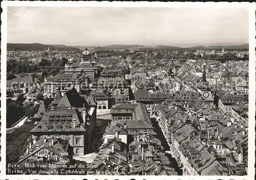 Bern BE Stadtblick vom Muenster Kat. Bern