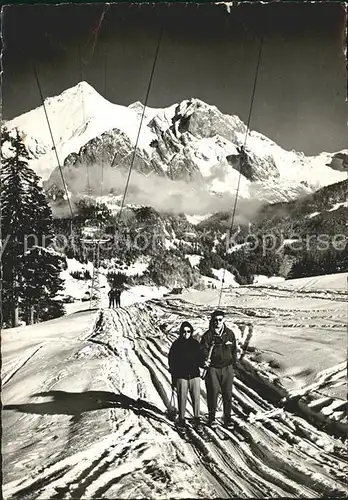 Wildhaus SG Skilift Oberdorf Gamserrugg mit Schafberg Kat. Wildhaus Lisighaus