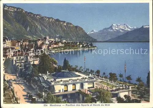 Montreux VD Pavillon des Sports et Dents du Midi / Montreux /Bz. Vevey