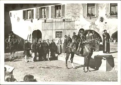 Bubikon Kreuzritter Spiel Pferde Auffuehrung 1936 Kat. Bubikon