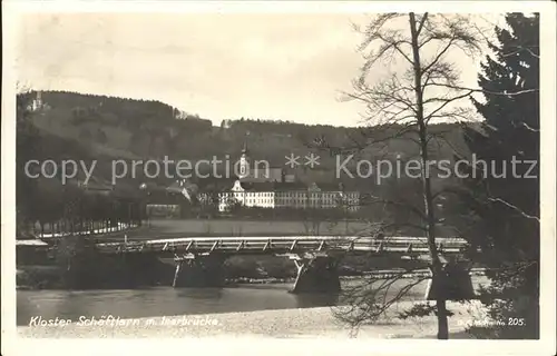 Ebenhausen Isartal Kloster Schaeftiarn Isarbruecke Kat. Schaeftlarn