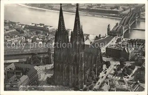 Koeln Rhein Dom Bahnhof Messegelaende  Kat. Koeln