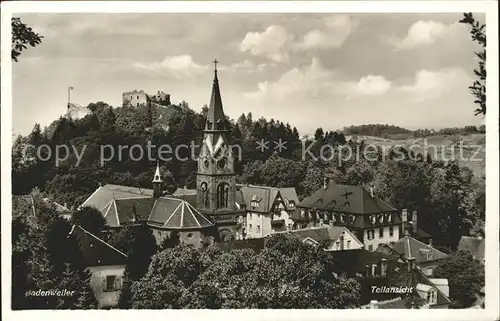 Badenweiler Teilansicht Kirche Burgruine Kat. Badenweiler