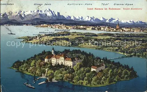 Mainau Konstanz Kurfirsten Kette Toedi Glarner Alpen Kat. Konstanz