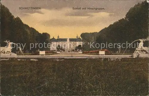 Schwetzingen Schloss Hirschgruppe Kat. Schwetzingen