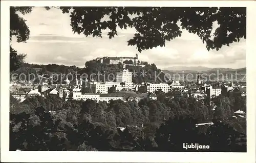 Ljubljana Gesamtansicht mit Burg Kat. Ljubljana