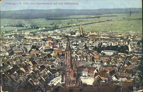 Freiburg Breisgau Blick Aussichtsturm Schlossberg Kat. Freiburg im Breisgau